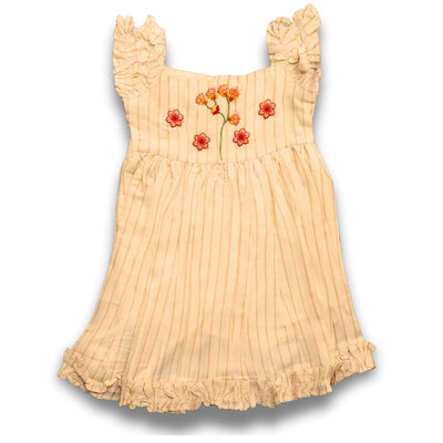 Skirt & Top Set for Girls: Traditional Onam Attire From NutsClothing | Red Embroidery | For Ages 6 Months to 7 Years